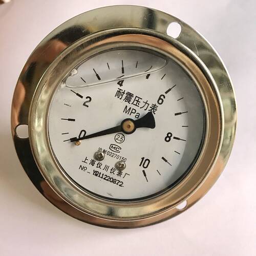 轴向带边耐震压力表 YN-60ZQ YN-60ZT 压力0-10mpa 螺纹PT1/4仪川