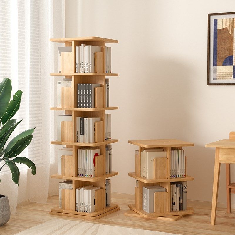 实木旋转书架度书柜家用客厅可移动儿童落地一体靠墙放书架子,住宅家具,旋转书架,淘宝优惠券,粉丝福利购,淘宝优惠卷