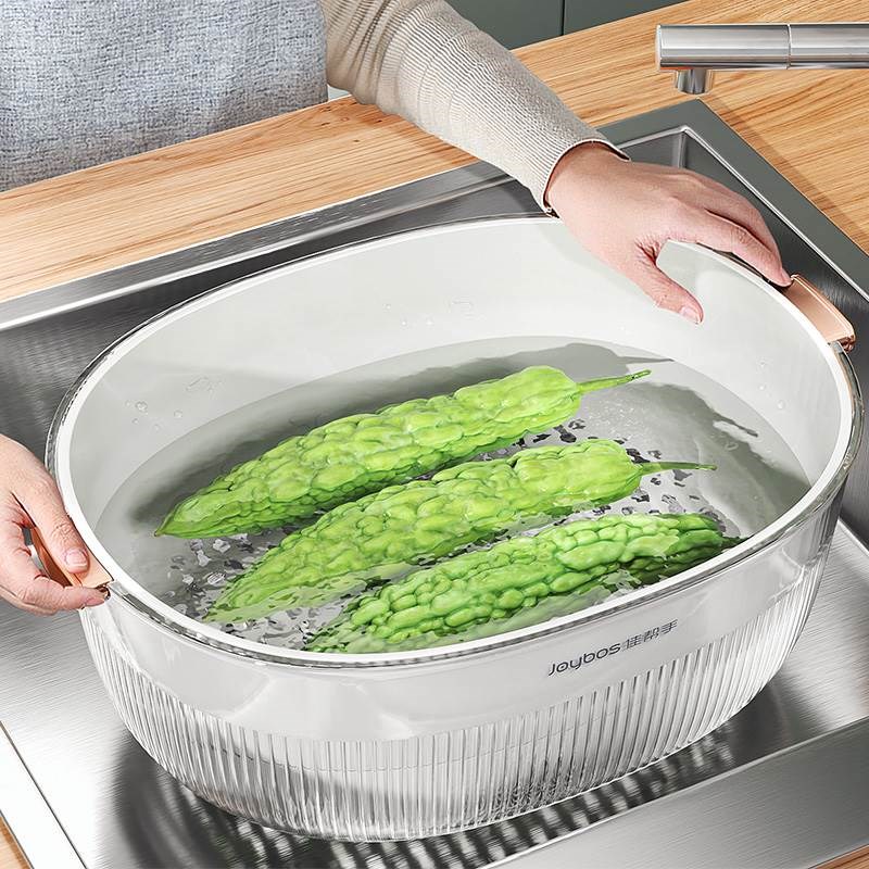 新款厨房洗菜盆沥水篮双层加厚水果盘家用客厅茶几滤水篮子