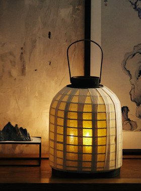 新中式玄关摆件日式餐厅茶室氛围灯装饰灯笼夜游庭院走廊挂灯