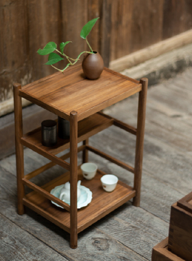 闲云茶棚茶家具小博古架古董收纳柜茶具桌面实木茶杯茶具架
