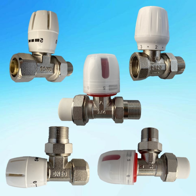 暖气片温控阀散热器阀门全铜ppr直式pb暖气阀门pert手动调温开关