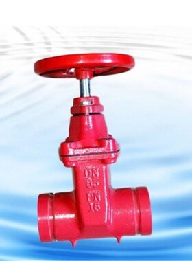 沟槽暗杆闸阀 软密封闸阀z85x 卡箍阀门DN65DN100DN125DN150DN200