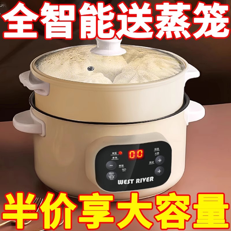 德国电煮锅全自动电炒锅多功能电饭锅家用电火锅蒸煮智能预约保温