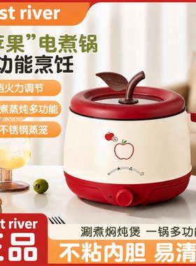 苹果电火锅宿舍家用学生小型一人煮面小火锅多功能小功率一体电锅