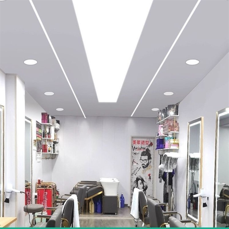 理发店灯超亮无影网红发廊照明吸顶灯店铺商用美发店圆形吊灯