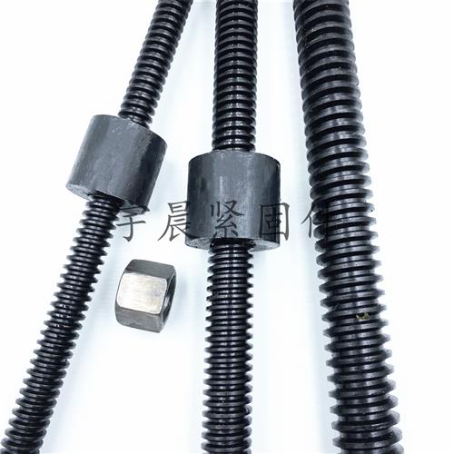 45#钢梯形扣丝杆 定制圆螺母螺杆套装T型丝杠方牙粗牙1米1Z.5米2