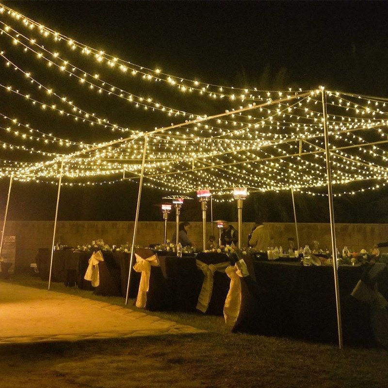 LED满天星灯串户外景观装饰氛围灯防水灯带露营帐篷夜市摆摊彩灯