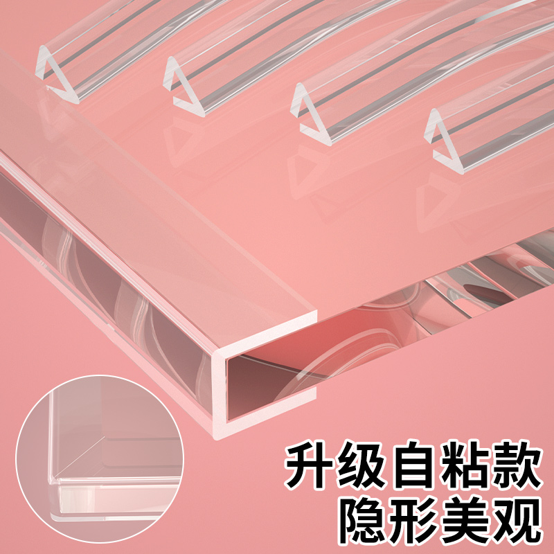 矽胶减震垫自粘隐形扁条高密度密封条防水橡胶防滑防撞缓冲垫隔音