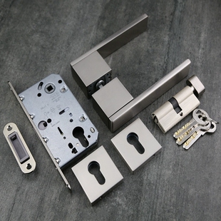 门锁室内木门家用极简生态门铝材门卧室房门磁吸静音锁门把手手柄