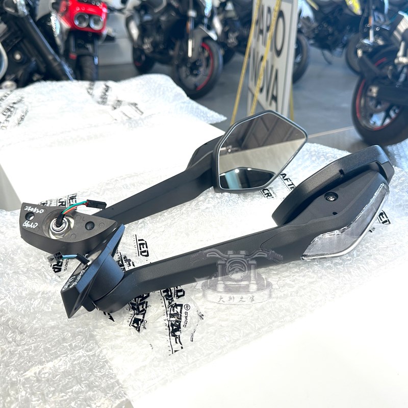 CFMOTO 春风450sr后视镜 转向灯倒车镜子 单摇臂反光镜片底座