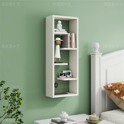 墙上置物架免打孔床头悬空书架墙壁隔板壁挂承重力强客厅卧室墙面