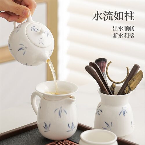 2026新款羊脂玉瓷茶具套装家用高档冰种白瓷功夫套装盖碗茶壶泡茶