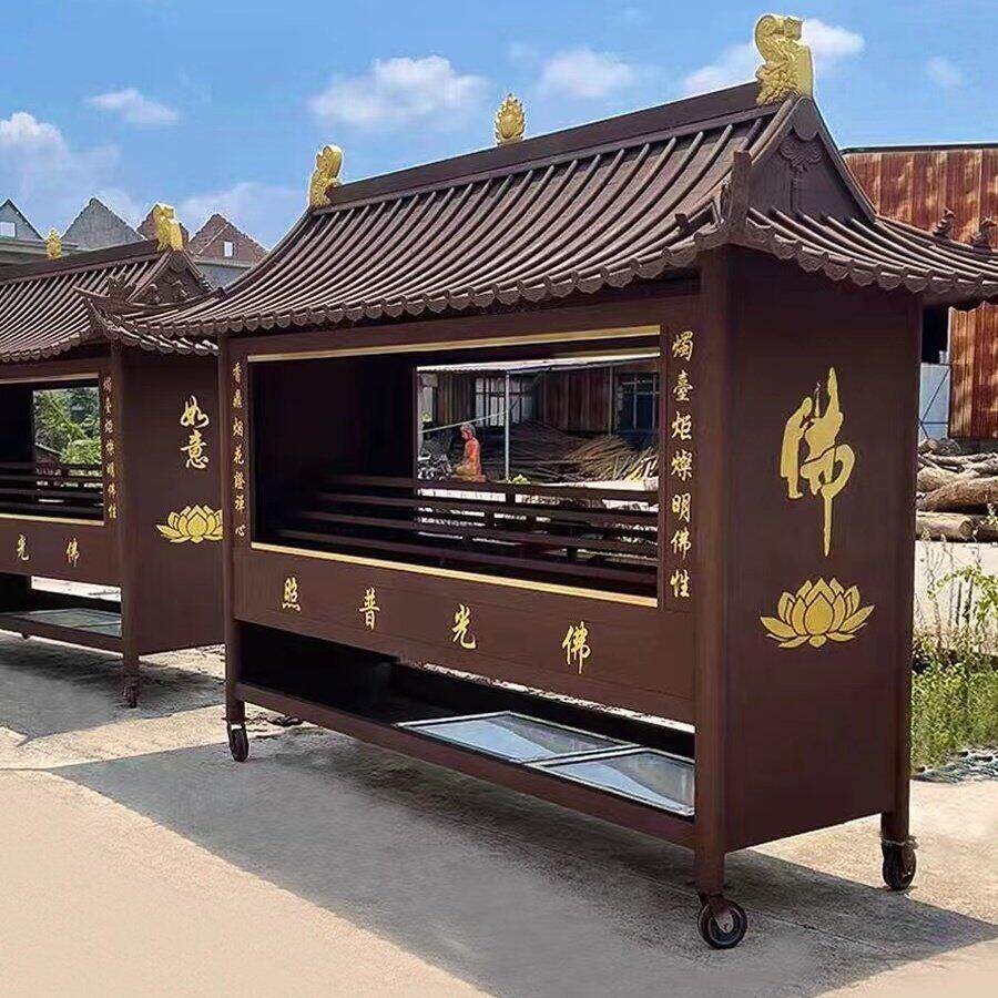 蜡烛台寺庙户外祠堂定制大型带盖子供奉供佛灯佛堂烛台不锈钢供灯