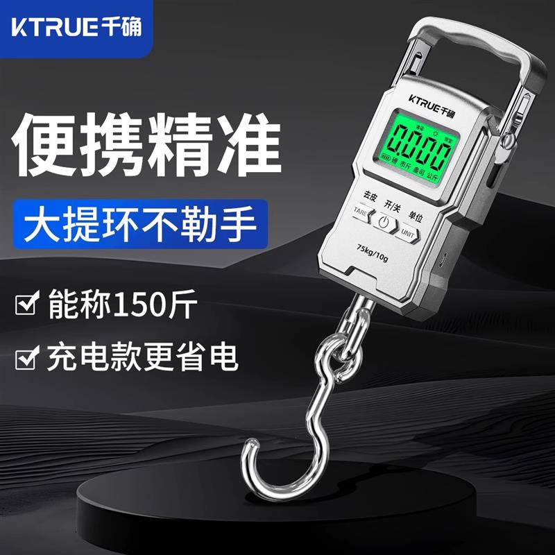 精准电子手提秤便携式勾称高精度家用小型买菜专用迷你快递挂钩称