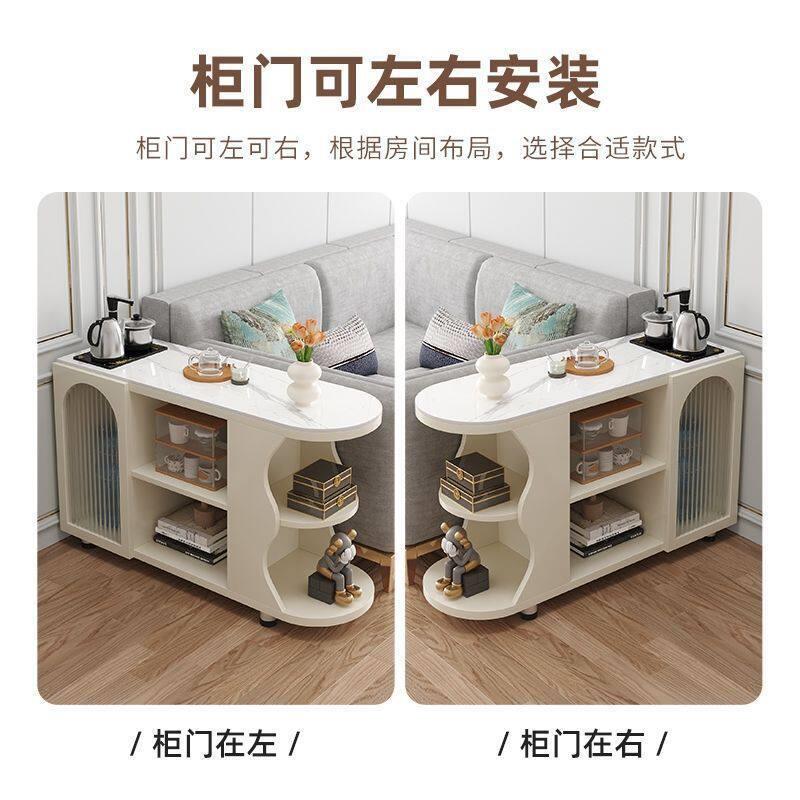 沙发边柜侧边柜客厅岩板方几轻奢侧边储物桌子简约现代角几小茶几