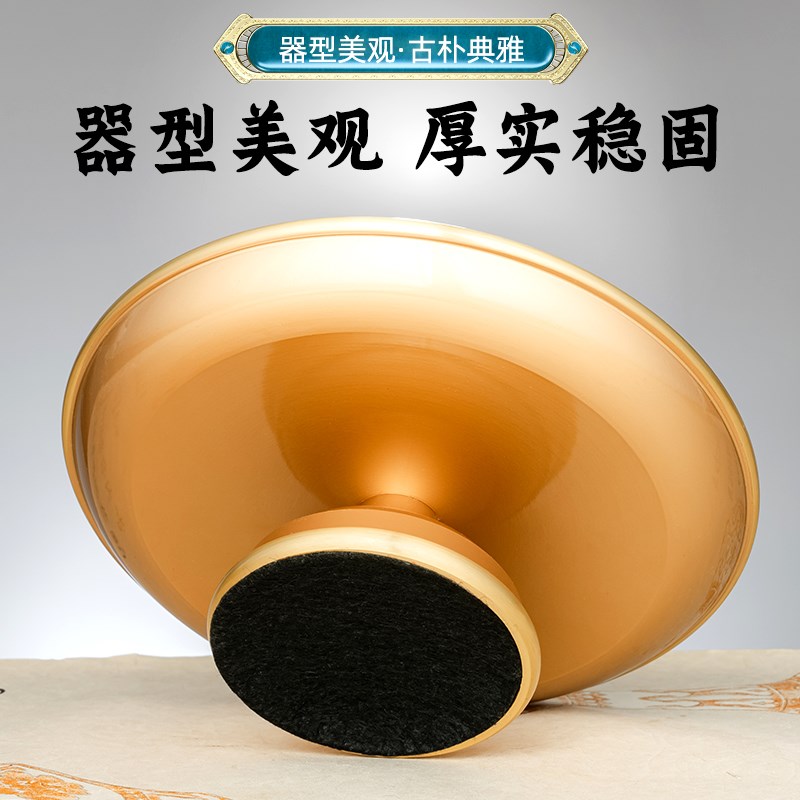 纯铜果盘家用佛前供果水果盘财神爷招财进宝贡盘高脚盘子佛具用品
