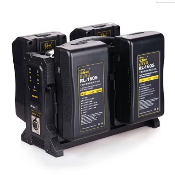 ROLUX影宸RL-2KS双充 /RL-4KS四充 索尼V口摄影摄像机外接供电大容量锂电池双路四路V口充电器 带适配器