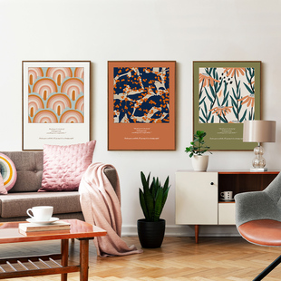 现简约客厅组合挂画沙发背景墙装饰画走廊玄关餐厅墙面壁画