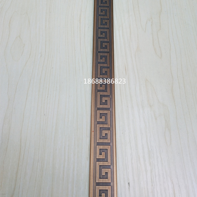 古铜色回字形雕花型装饰镶嵌铜条压条门压铜条 背景墙玄关铜屏风