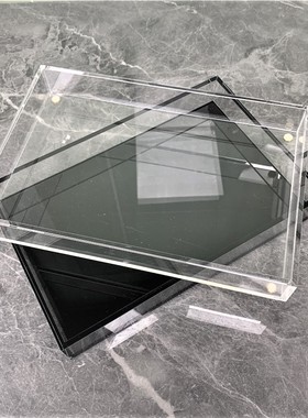 加厚亚克力托盘长方形高透明有机玻璃展示收纳盒加厚钻石抛光工艺