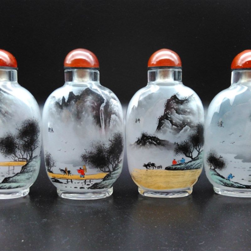 诚信内画外烟壶  工艺玻璃 装内画鼻烟事鼻壶商务礼品
