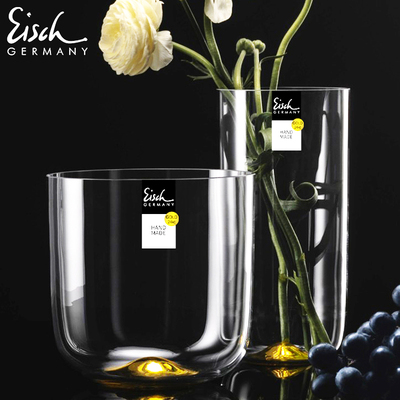 璃S饰H高档晶玻E轻奢描金大号水养客厅花瓶插花装C摆件