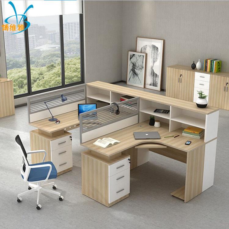 现代办公家具简约职员办公桌椅2/4/6人屏风隔断办公桌组合工作位