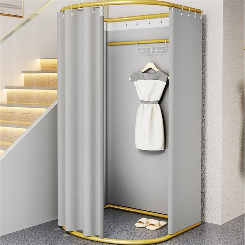 服装店商场试衣间户外简易移动换衣间临时可拆卸展示架更衣室门帘