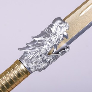 竹木制屠龙宝刀牛尾刀刀中国刀剑兵器古风道具大刀武术刀