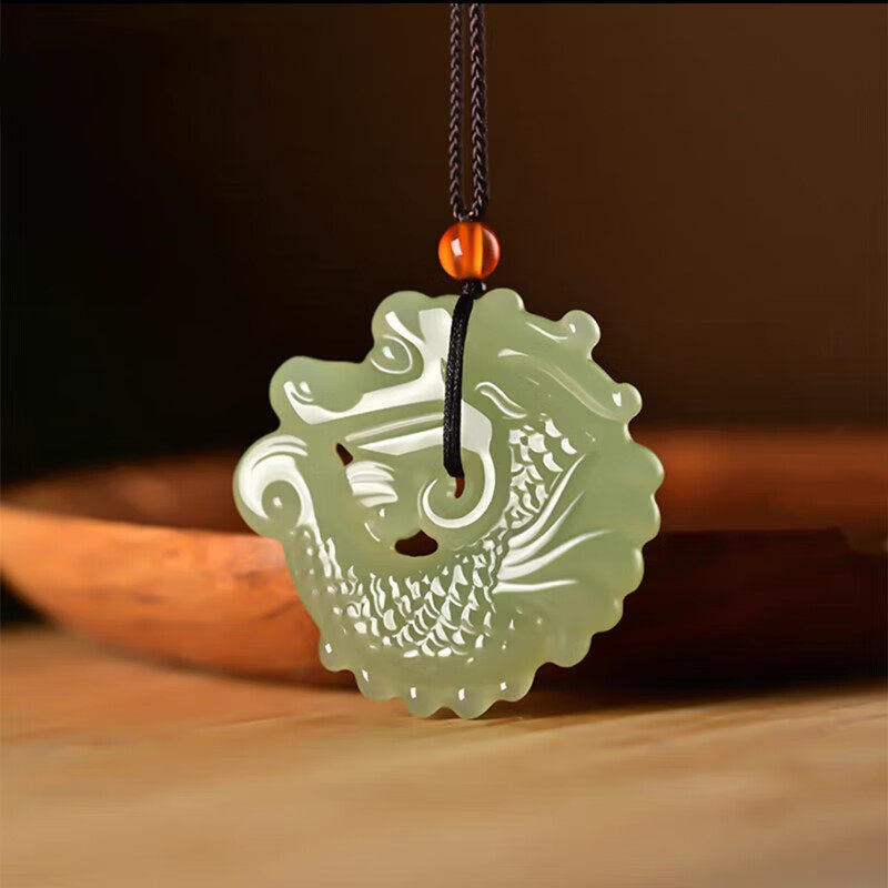 和田玉鱼化龙平安扣吊坠男女士款龙鱼挂件玉佩青白玉祥龙平步青云,珠宝/钻石/翡翠,颈饰,淘宝优惠券,粉丝福利购,淘宝优惠卷