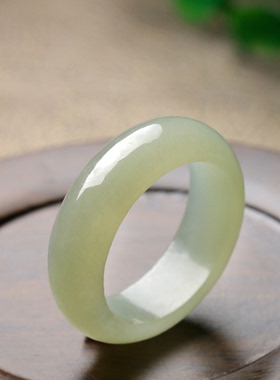 和田玉戒指原生且末青白玉男女戒指指环