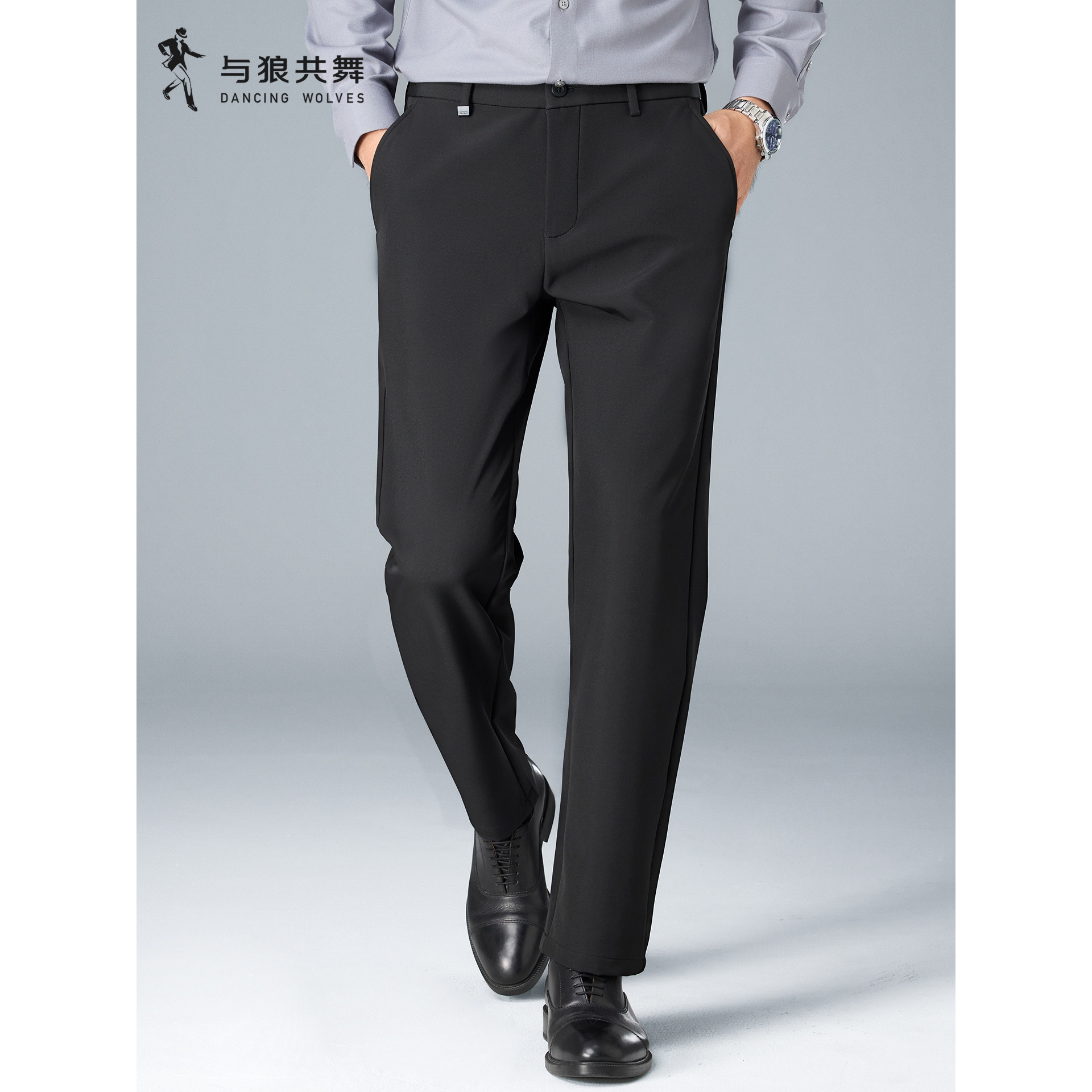 【含山羊绒】与狼共舞休闲裤男2026秋季新款亲肤舒适裤腰多色长裤