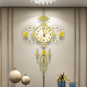 家用时钟大气石英钟表现代简约 创意时尚 新中式 中国结挂钟客厅个性