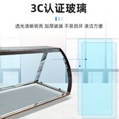 熟食柜小吃店玻璃展示罩麻辣烫柜超市鲜肉柜蔬菜防尘玻璃罩子定做