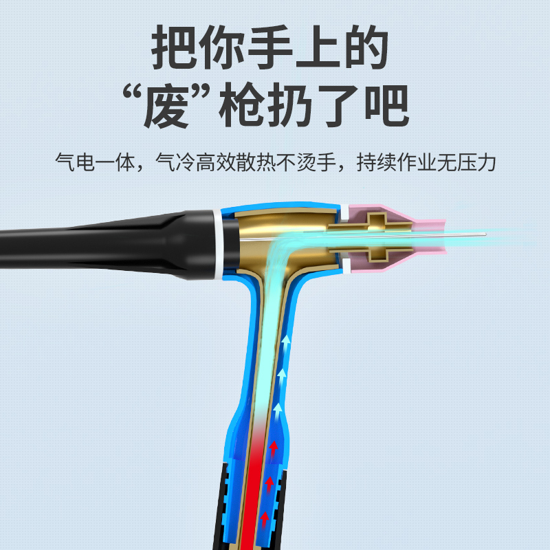 安德利150A氩弧焊机配件全套气冷氩弧焊枪大全wp17/26/18焊把线
