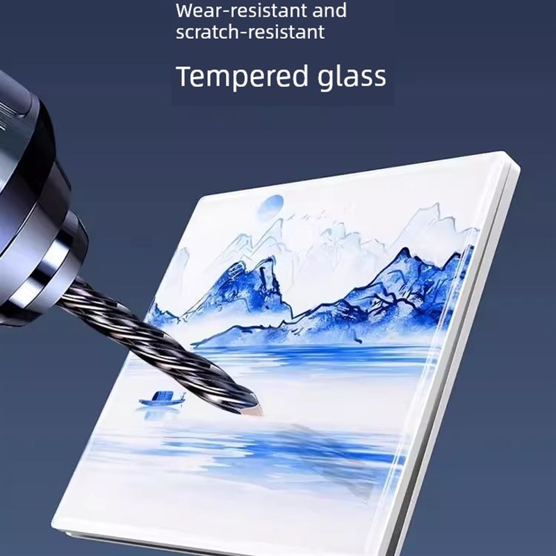 国际电工86型开关插o座面板家用墙壁电源一开单控带5五孔一键断电