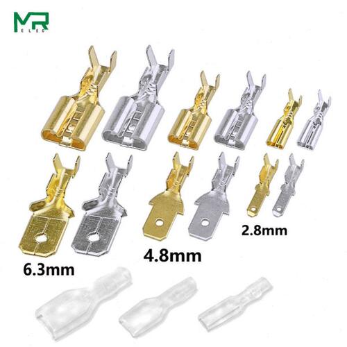 100pcs /25set Female Male Spade Crimp Terminals connector,