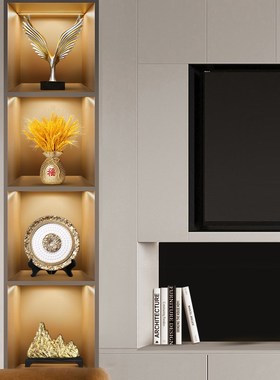 现代简约高端大气上档次酒柜摆件轻奢客厅电视柜工艺品套装