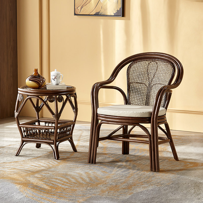 藤椅天然真藤椅子家用休闲滕椅阳台桌椅腾椅藤编靠背椅单人藤条椅,住宅家具,阳台椅,淘宝优惠券,粉丝福利购,淘宝优惠卷