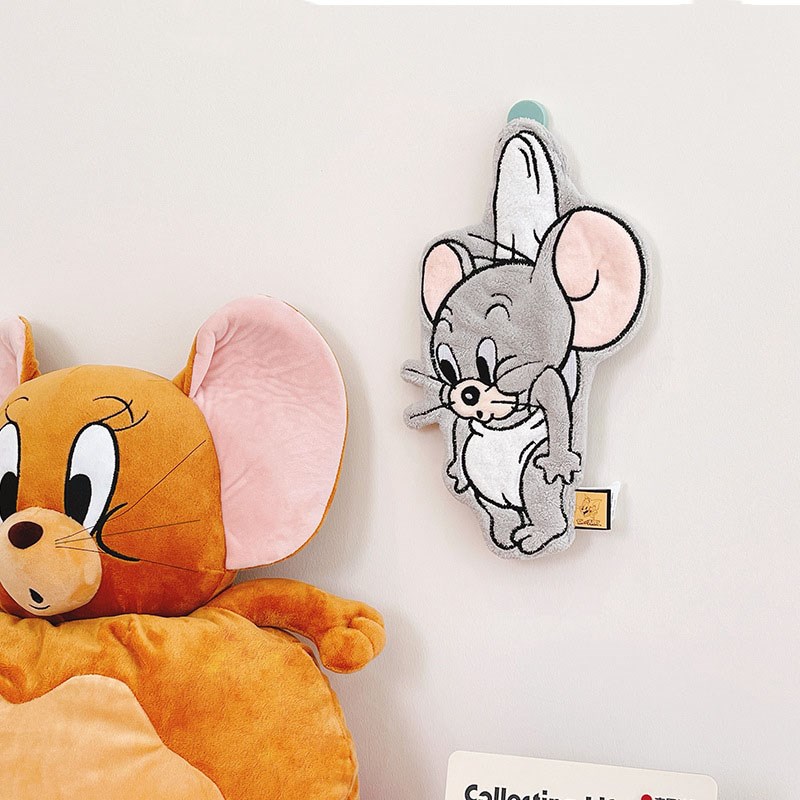 猫和老鼠擦手巾挂式可爱吸水不掉毛高颜值厨房卫生间卡通吸水巾