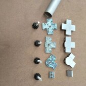 屏风铝材配件抽屉轨道连锁玻璃架子推柜轮子桌子和椅子配件补运费