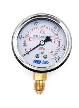 油压表竖向抗震耐震压力表径向测压YN-601.62.5/4/10/16/25/40MPA