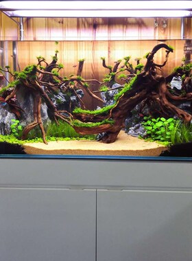 米熊鱼缸柜子套餐金晶超白五线水草缸鱼缸仿ADA底柜生态草缸淡水