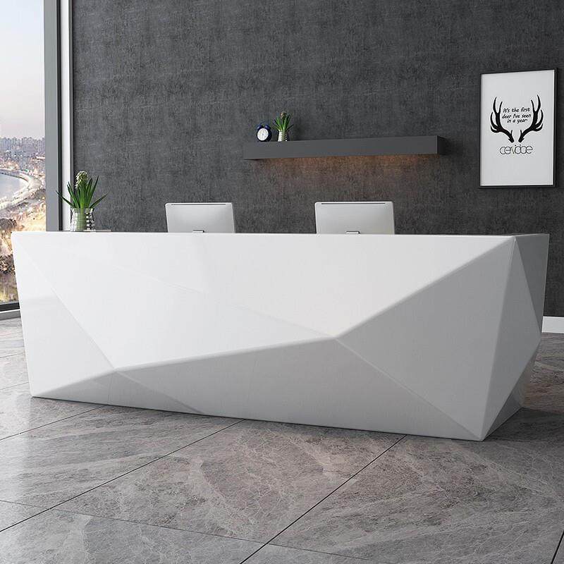 前台接待台时尚简约现代迎宾创意收银台咨询柜台烤漆1.6米一