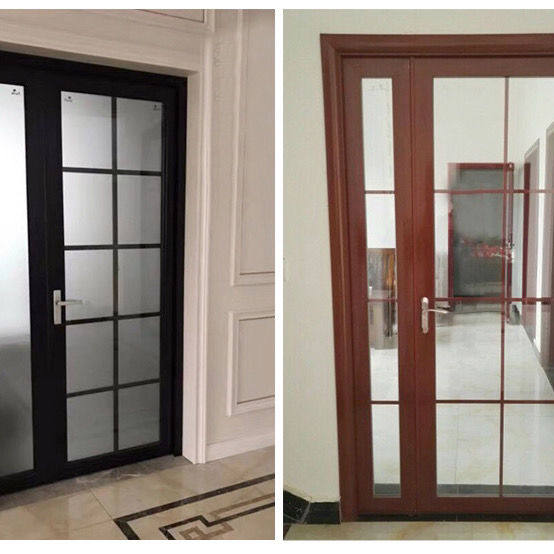 厕所玻璃门浴室钛镁铝合金子母门双开门厨房门阳台玻璃门扇钢化