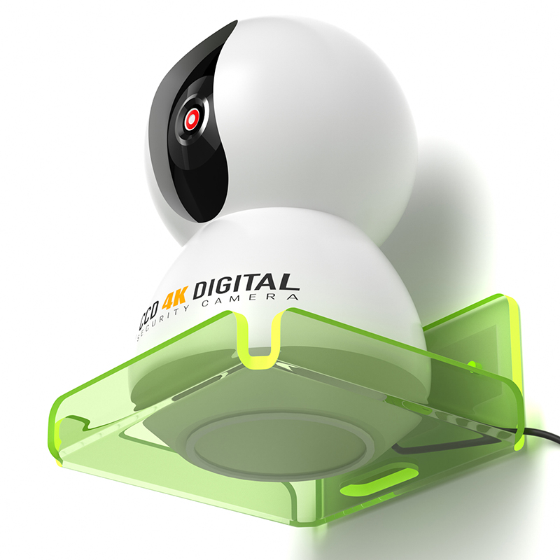 家用摄像头支架壁挂小米萤石放监控置物架亚克力免打孔路由器隔板