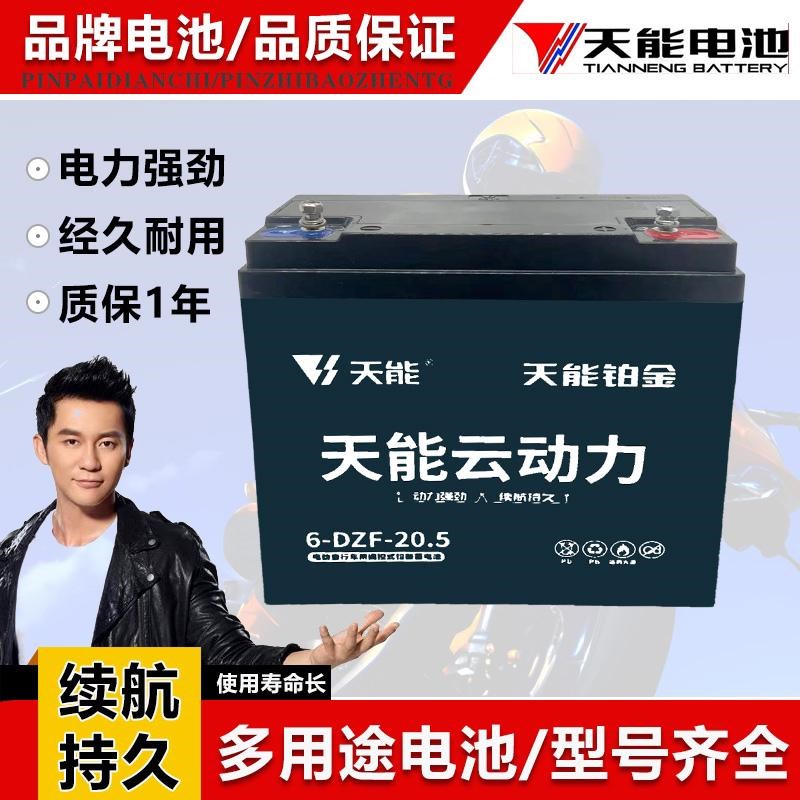 天能电池12V20A45A60A32AH铅酸电瓶二轮车三轮电瓶摆摊夜市抽水泵