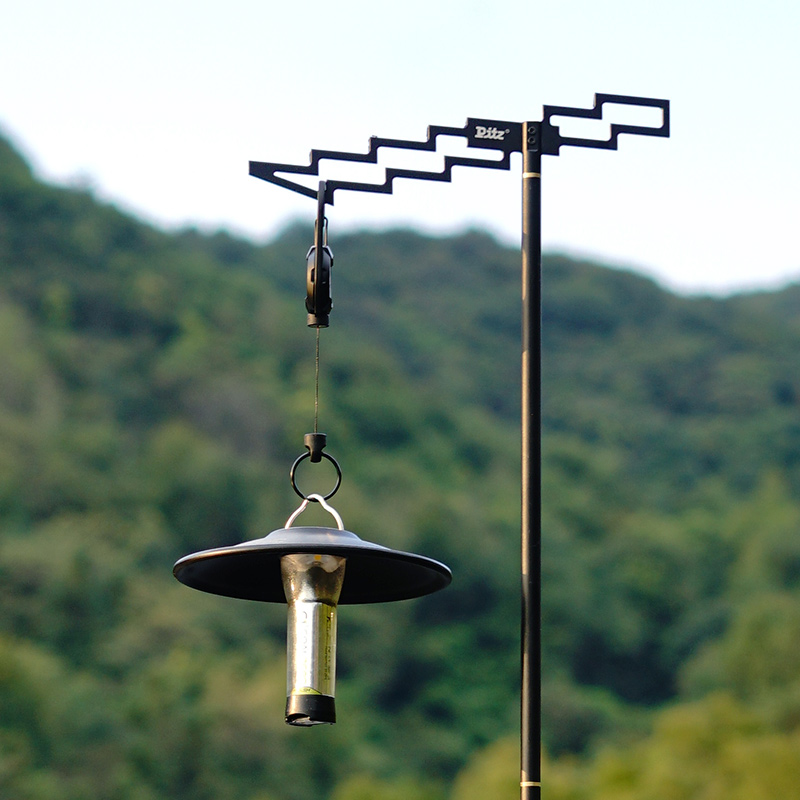 Pitz户外灯架露营多功能轻量化照明灯营地灯灯杆架挂钩波浪闪电