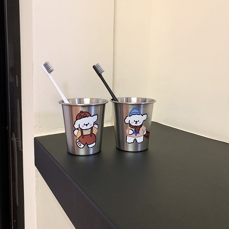 可爱304不锈钢儿童漱口杯家用高颜值防霉情侣洗漱水杯宝宝牙杯子